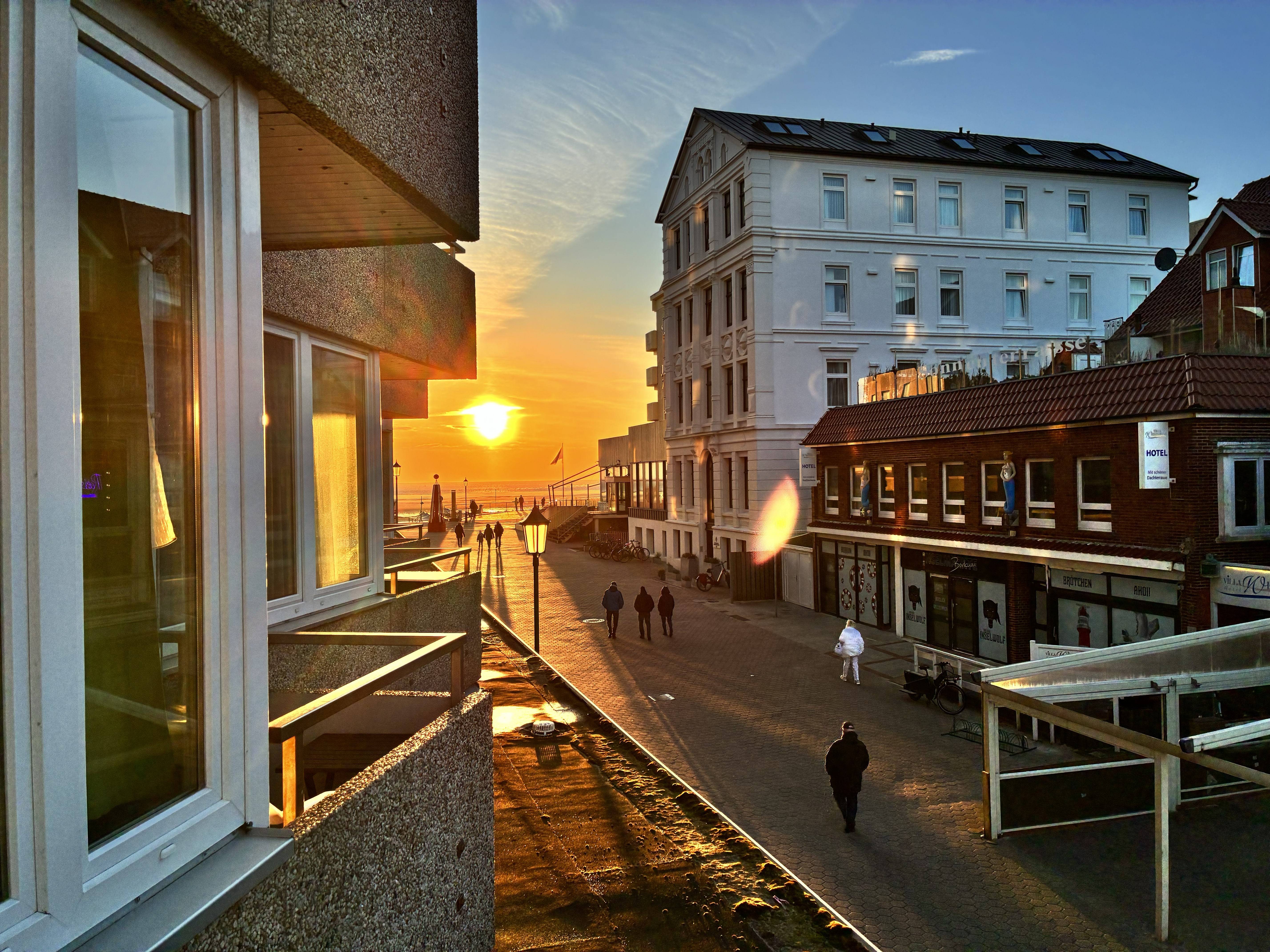 Ausblick vom West-Balkon auf das Meer